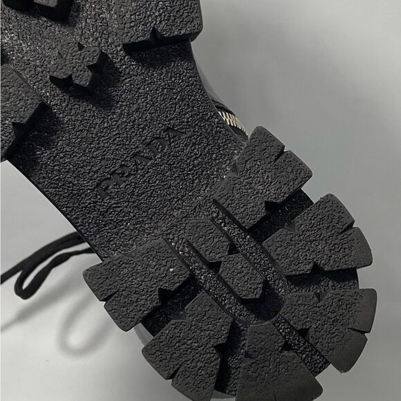 Prada Lug-Sole Tall Leather Combat Boots size 36 - Picture 15 of 15